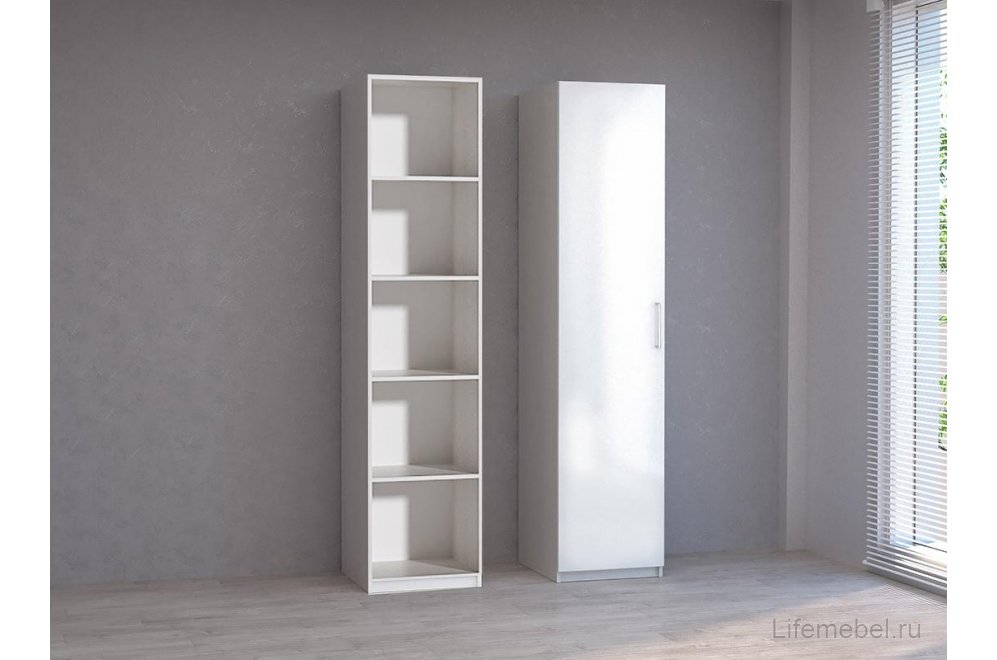 Шкаф Кэт-6 ЛДСП бодега / белый глянец