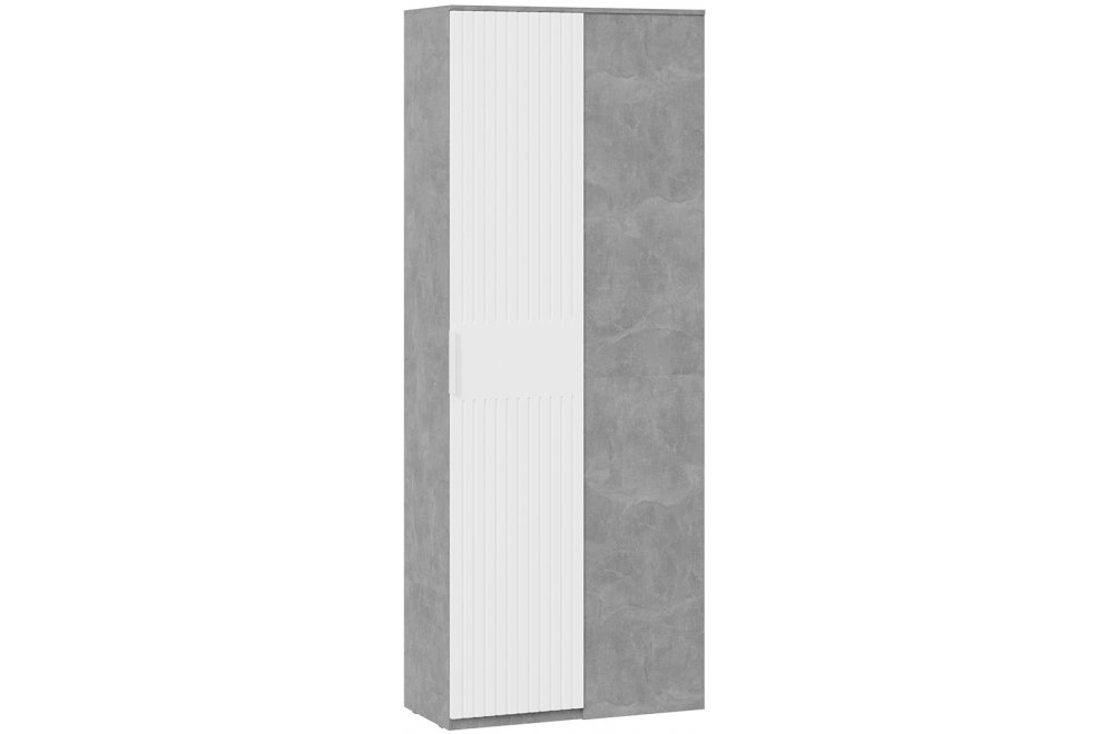 Шкаф Хилтон угловой ателье светлый / белый матовый