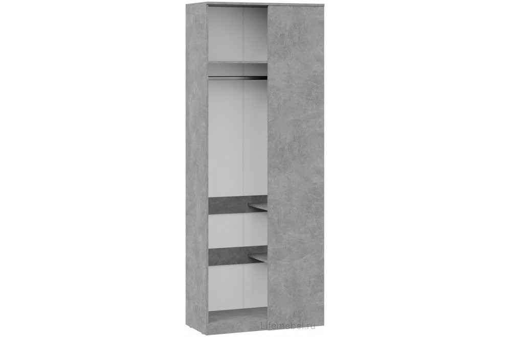 Шкаф Хилтон угловой ателье светлый / белый матовый