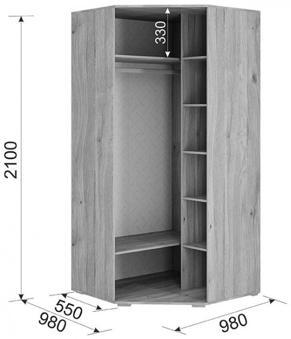 Шкаф Лайк 06.02 дуб мария