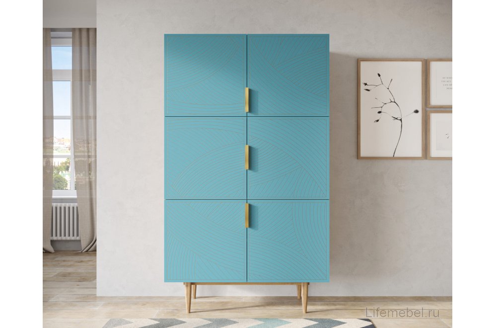 Шкаф Лайн (Line) LN04/GR1/blue Голубой