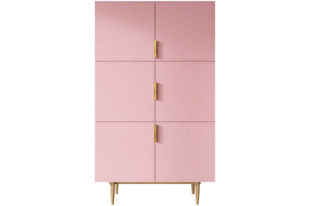 Шкаф Лайн (Line) LN04/GR1/pink розовый