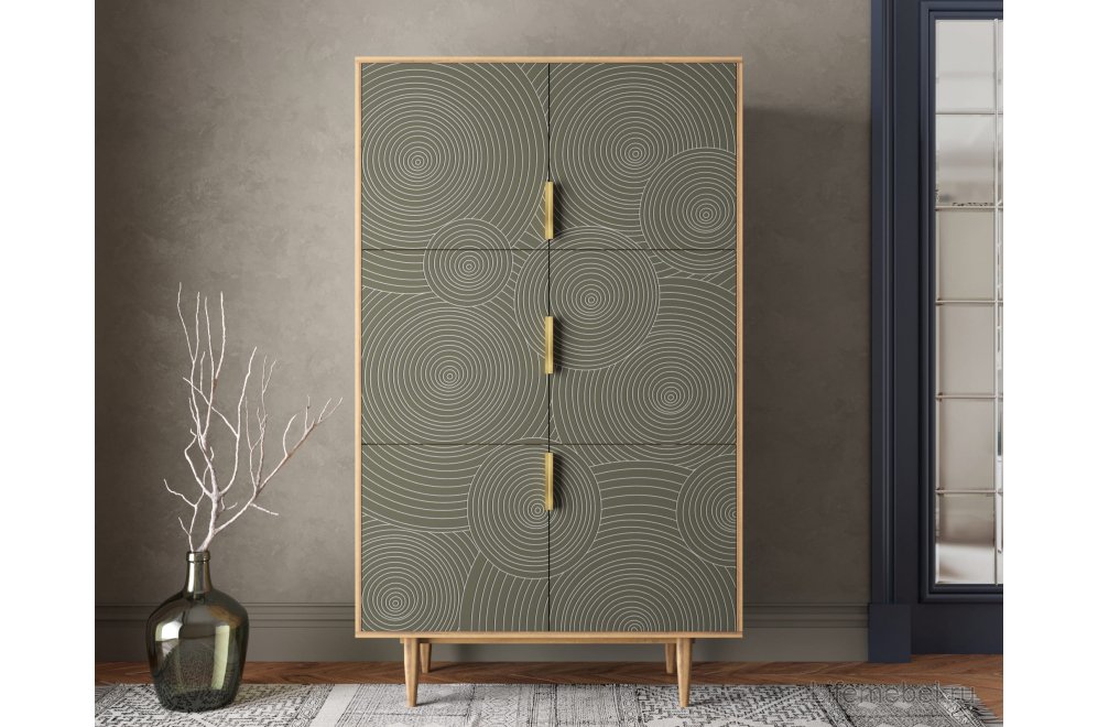 Шкаф Лайн (Line) R20/browngrey темно-зеленый