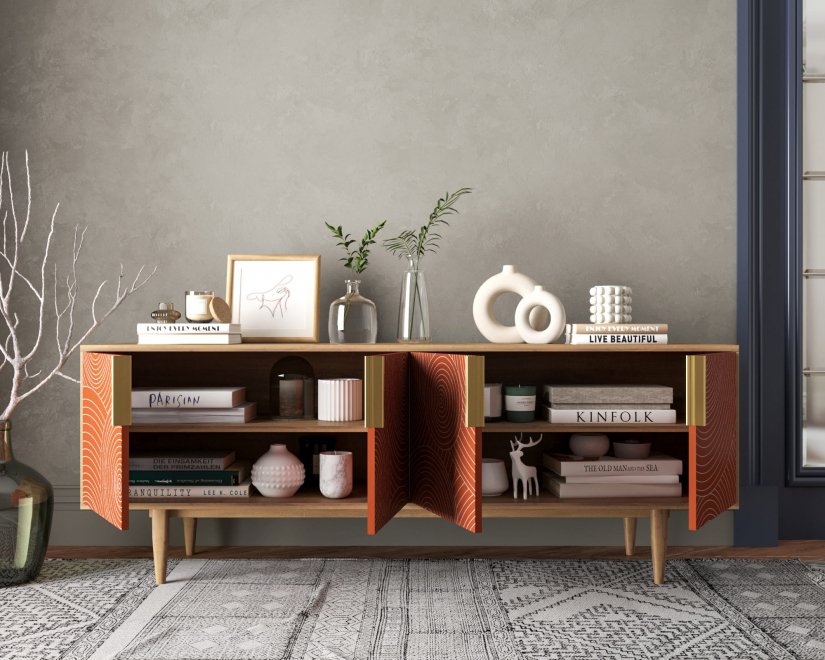 Шкаф Лайн (Line) R21/red красный