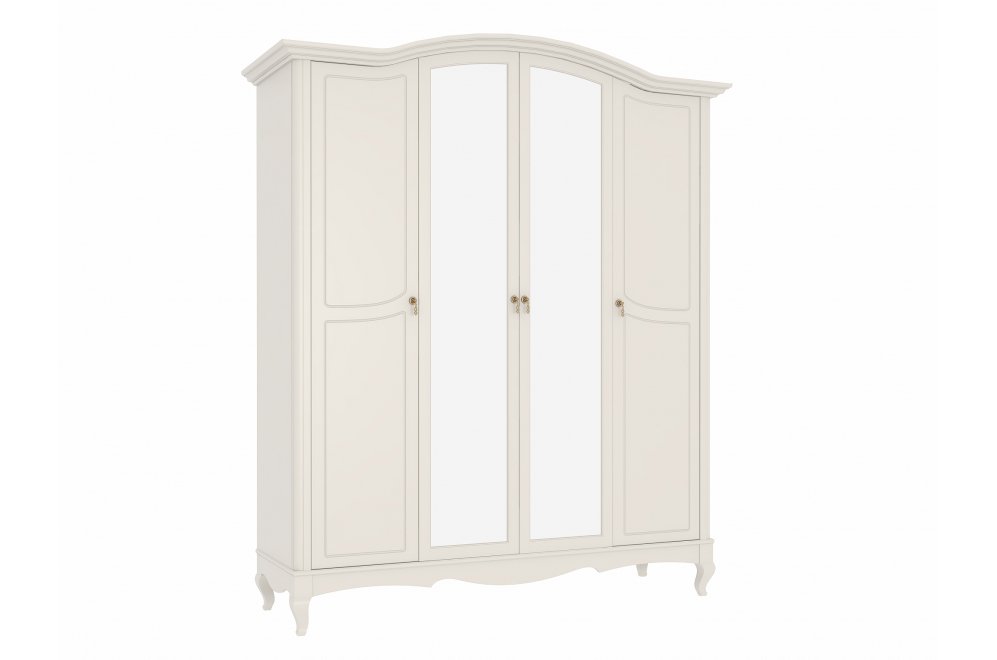Шкаф Малонн Ави белый четырехстворчатый