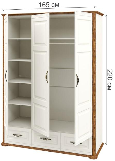 Шкаф Марсель МН-126-03 крем / крем / дуб кантри