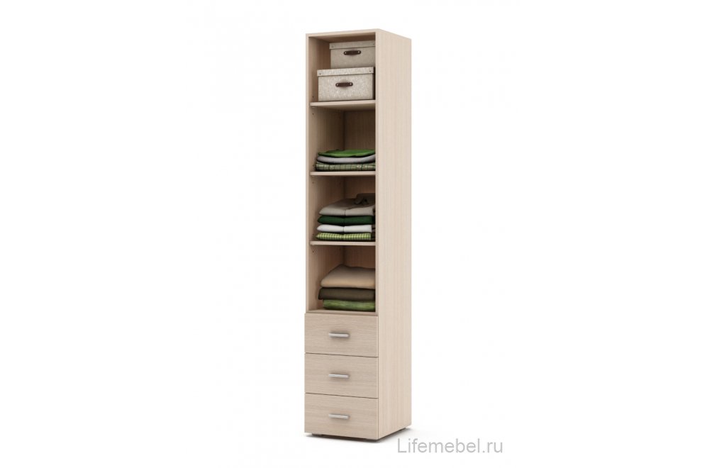 Шкаф Мартин-2 бельевой дуб молочный