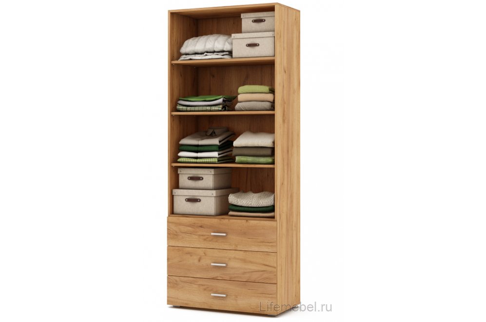 Шкаф Мартин-3 бельевой дуб золотистый