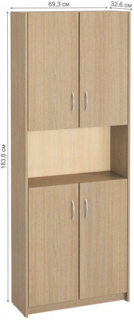 Шкаф Милана-15 ясень светлый