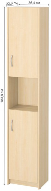 Шкаф Милана-16 правый дуб молочный