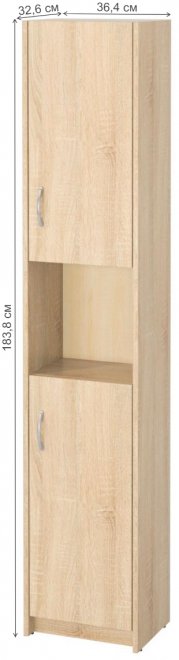 Шкаф Милана-16 правый дуб сонома