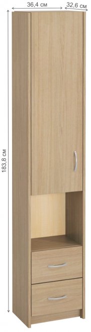 Шкаф Милана-18 левый ясень светлый