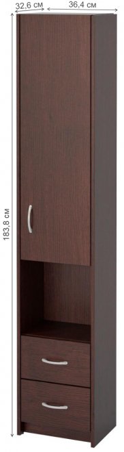 Шкаф Милана-18 правый венге