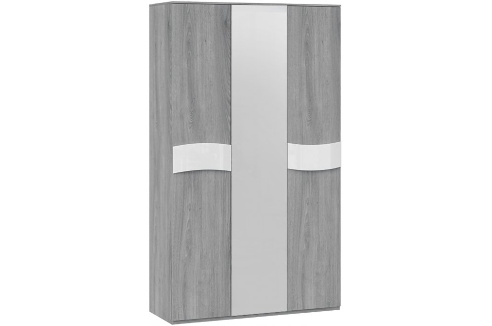 Шкаф Миранда дуб гамильтон / белый глянец