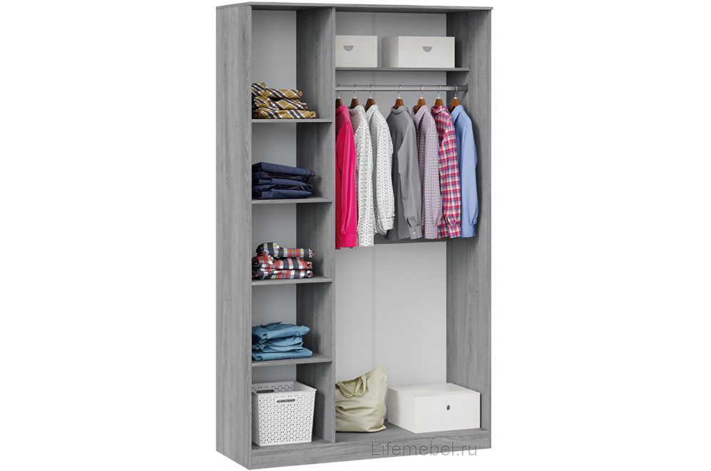 Шкаф Миранда дуб гамильтон / белый глянец