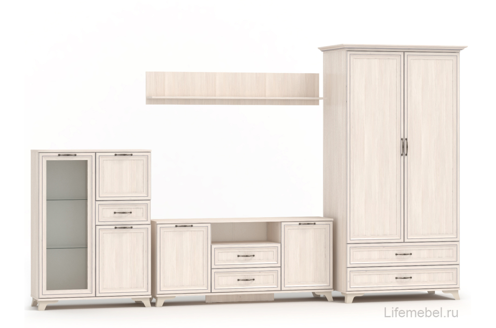 Шкаф Джассан бодега светлый с полками