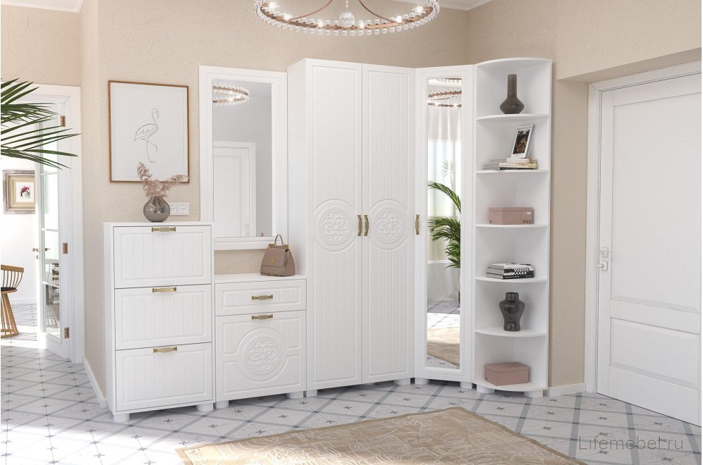 Шкаф Монблан МБ-26К белое дерево