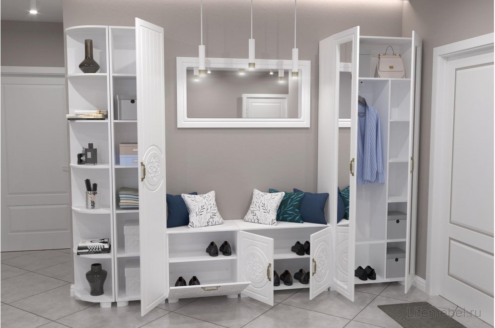 Шкаф Монблан МБ-26К белое дерево