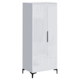 Шкаф Иадама двухстворчатый белый / белый глянец