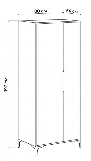 Шкаф Иадама двухстворчатый кашемир / кашемир