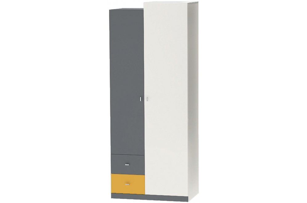 Шкаф МС Клео Шк-1 графит / миндаль / солнечный