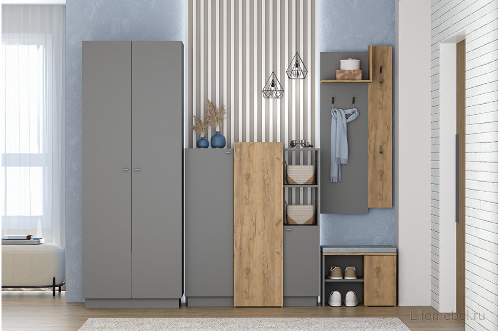 Шкаф МС Квадро Шк-1 графит