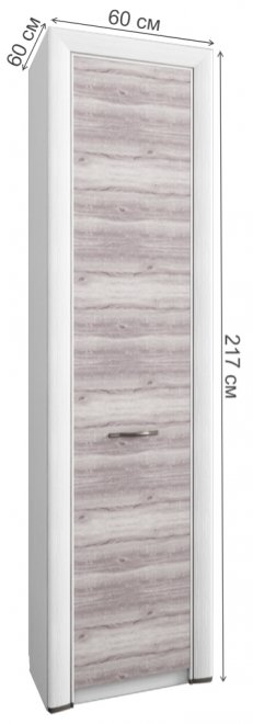 Шкаф Olivia 1DG без полок дуб анкона