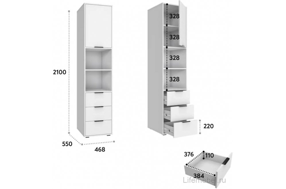 Шкаф Оптима ОП-03 белый структурный / меренга