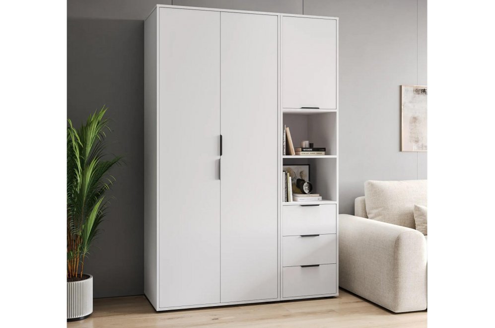 Шкаф Оптима ОП-110 белый структурный / меренга