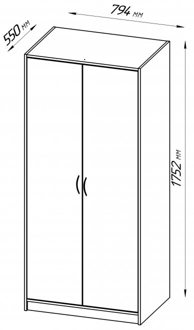 Шкаф Орион 2 сонома