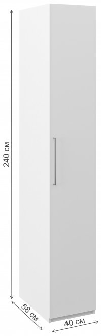Шкаф Отис МН-039-03 П1 белый / белый