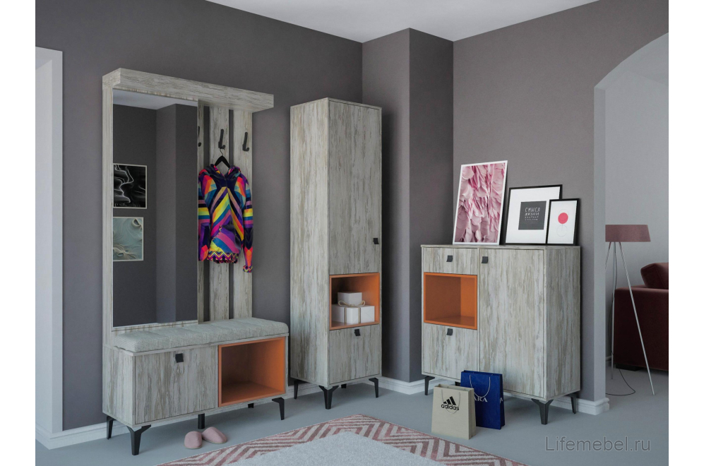 Шкаф-пенал Милан артвуд темный