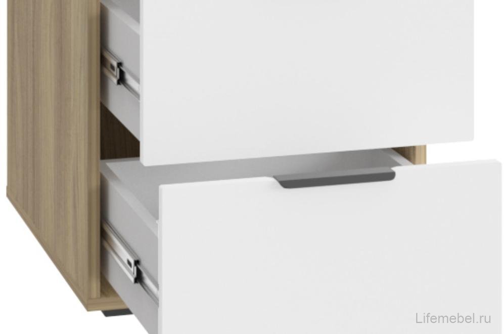 Шкаф-пенал Оптима ОП-03 блэквуд ячменный / меренга