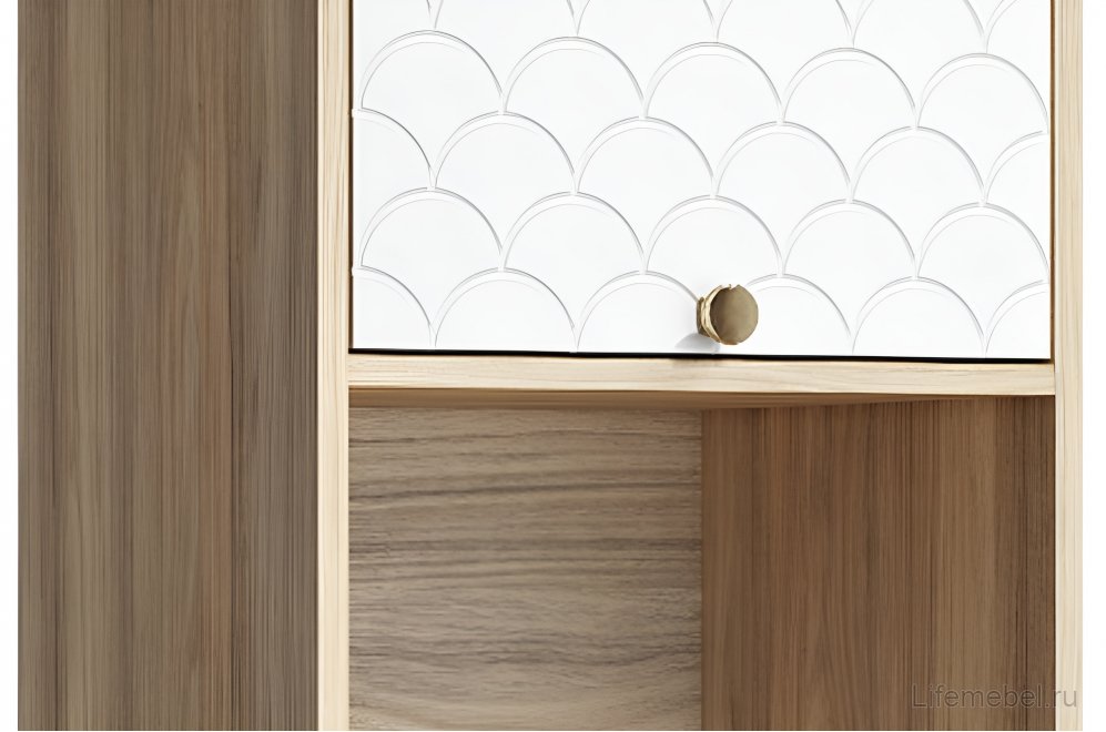 Шкаф-пенал Велламо ВО-03 блэквуд ячменный / бланж