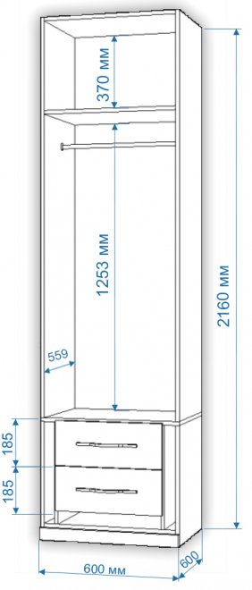 Шкаф Пл-60/60 Н нельсон / латте