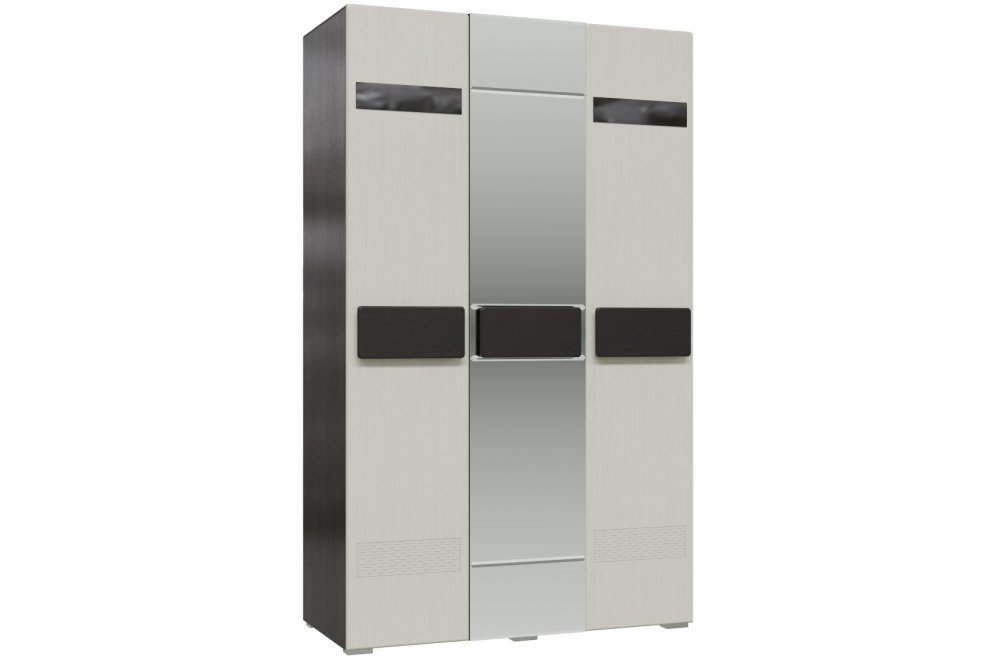 Шкаф Престиж 132 жемчужный лен / венге