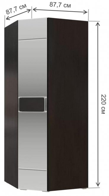 Шкаф Престиж 87 угловой жемчужный лен / венге