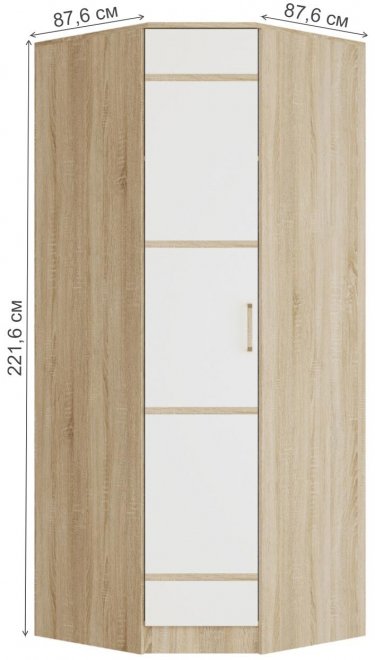 Шкаф Сакура дуб сонома / белый