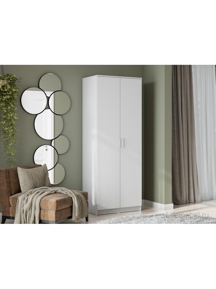 Шкаф Сантори белый текстурный