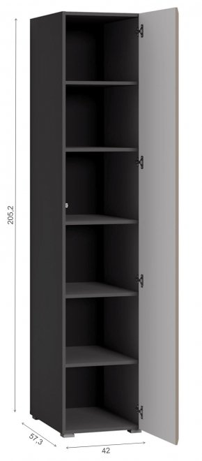 Шкаф Сейдиль 16.367.01 антрацит / веллюто капучино