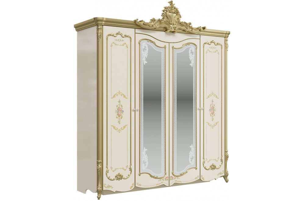 Шкаф Шейх 206 слоновая кость / золото