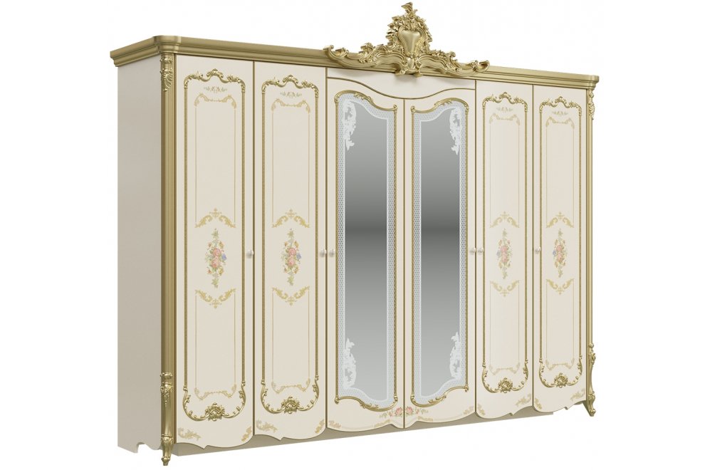 Шкаф Шейх 291 слоновая кость / золото
