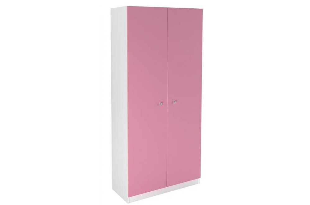 Шкаф 45 белый / розовый