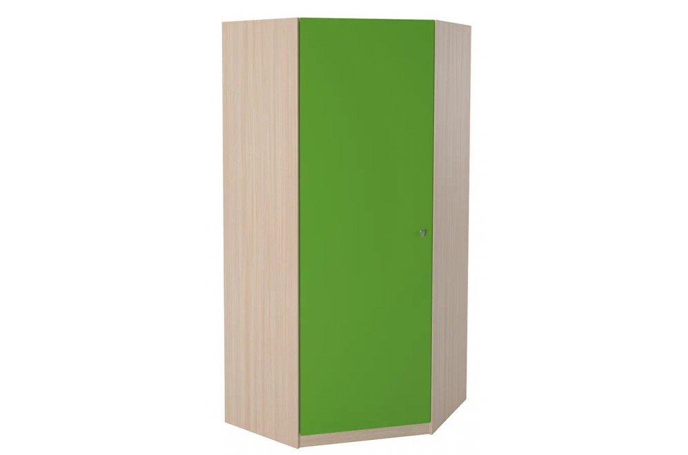 Шкаф Астра угловой дуб молочный / салатовый