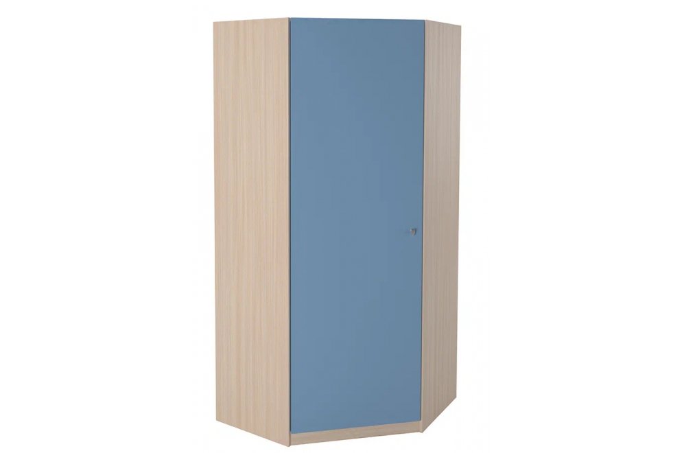 Шкаф Астра угловой дуб молочный / голубой