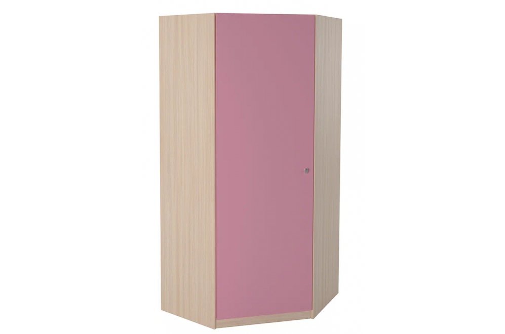 Шкаф Астра угловой дуб молочный / розовый