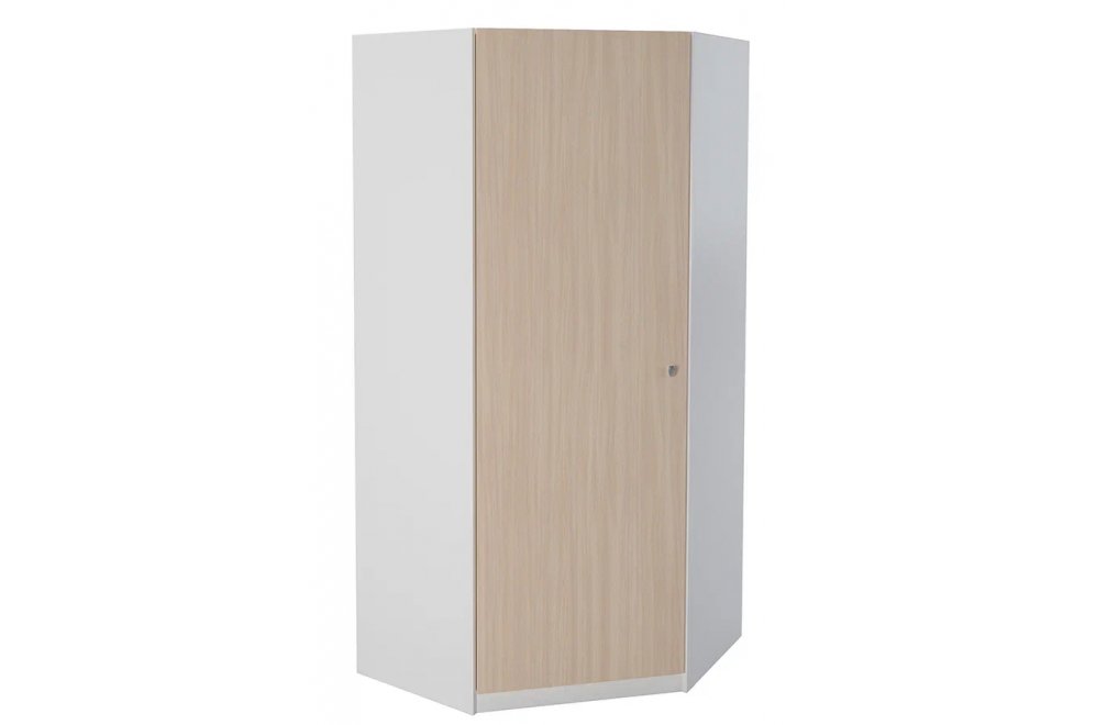Шкаф Астра угловой белый / дуб молочный