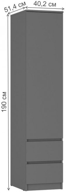 Шкаф Симпл ПН-17 графит