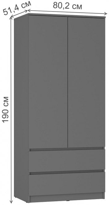 Шкаф Симпл ШК-03 графит