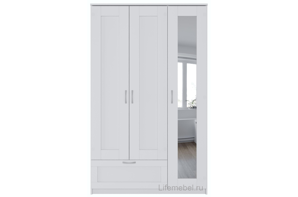 Шкаф Сириус 118х50х190 1 ящик белый